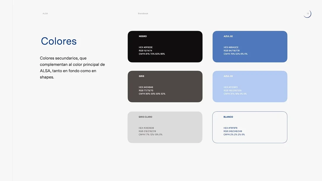 Alsa — Paleta de color