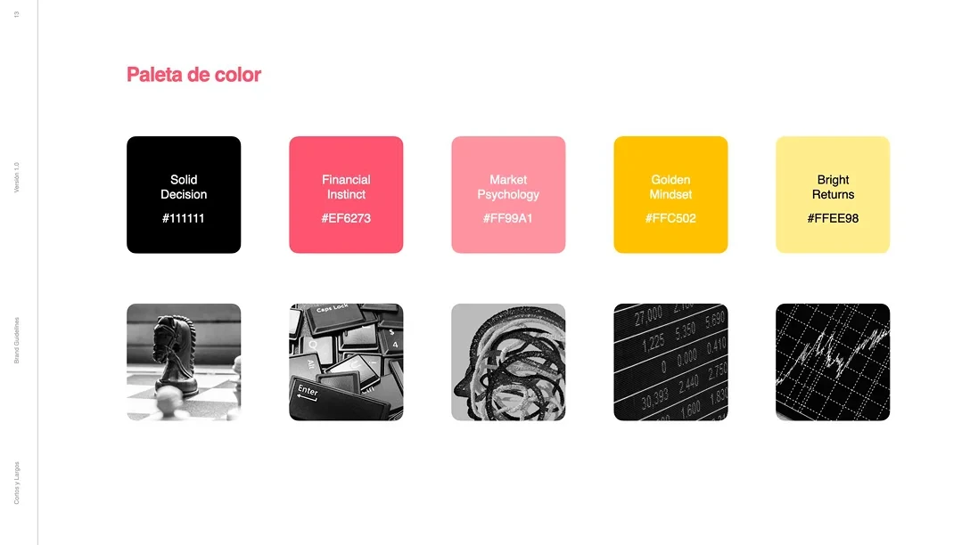 Cortos y Largos — Paleta de color
