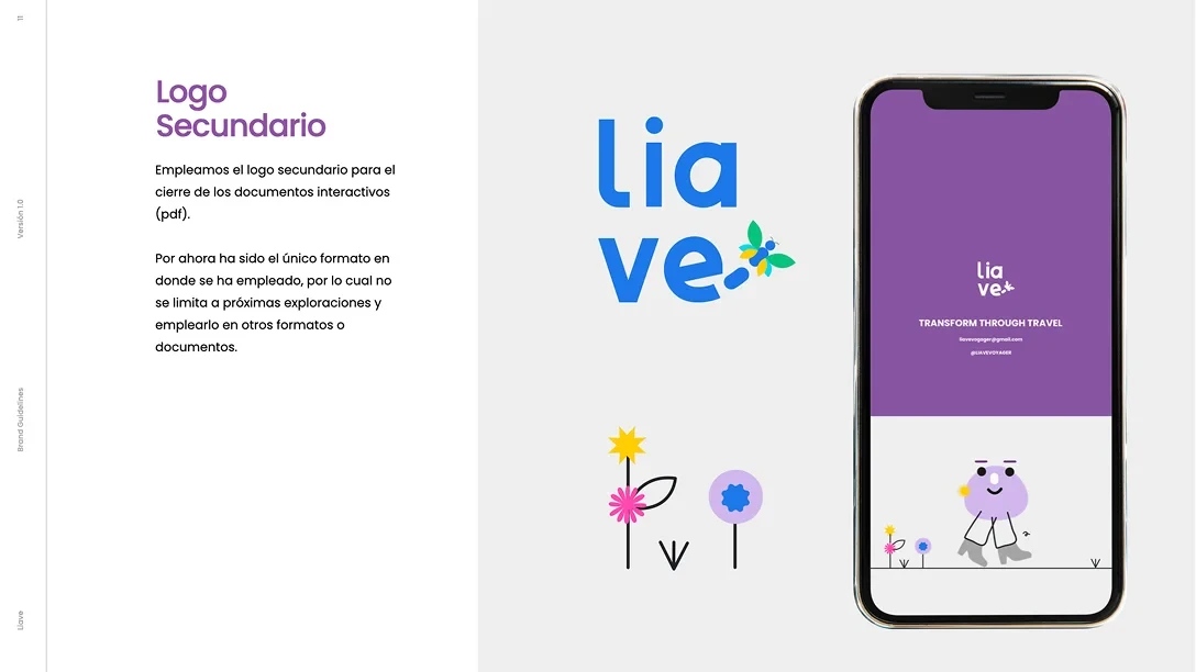 Liave Voyager — Mockup móvil